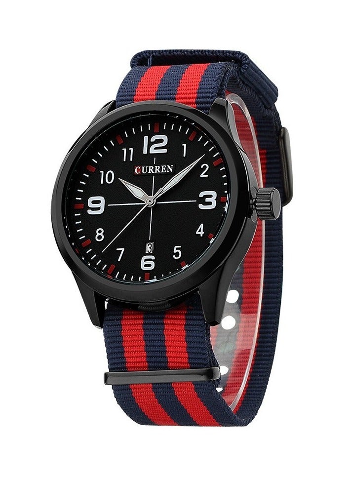 Men's Canvas Analog Watch - Durable and Stylish Timepiece with Classic Design for Everyday Wear