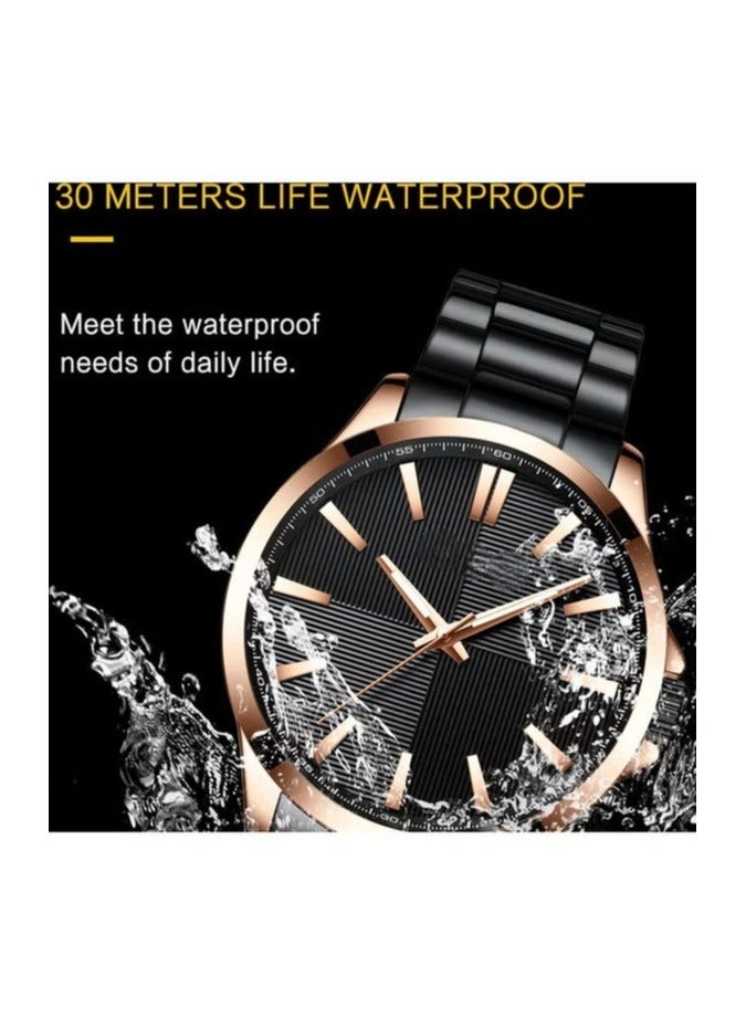 Men's Stainless Steel Sport Watch Precision Quartz Movement with 3ATM Water Resistance and Sleek Versatility.