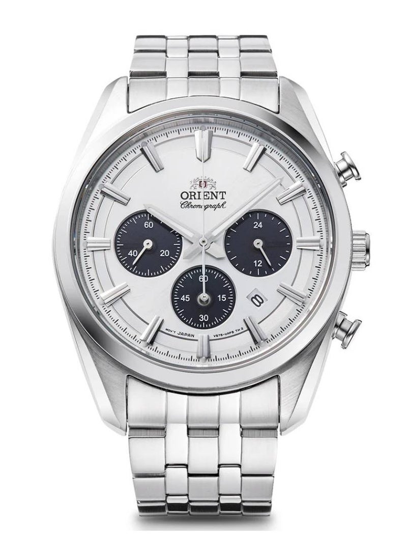 Chronograph White Dial Stainless Steel Men's Watch RA-TX0305S