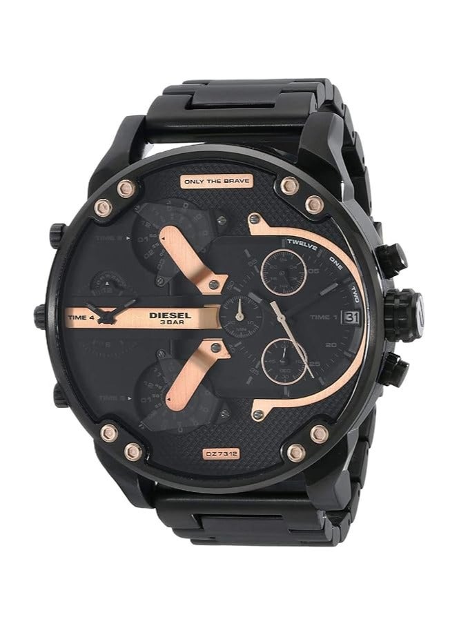 Men's Watch with Oversized Chronograph Watch Dial and Stainless Steel, Silicone or Leather Band