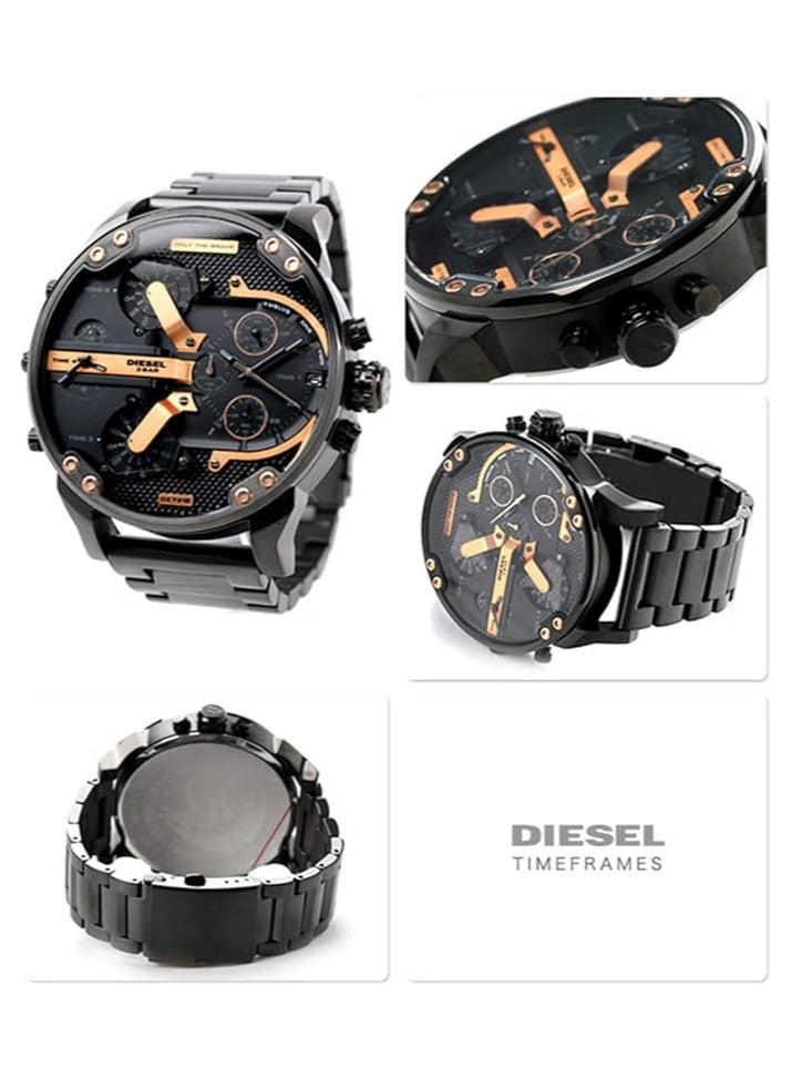 Men's Watch with Oversized Chronograph Watch Dial and Stainless Steel, Silicone or Leather Band