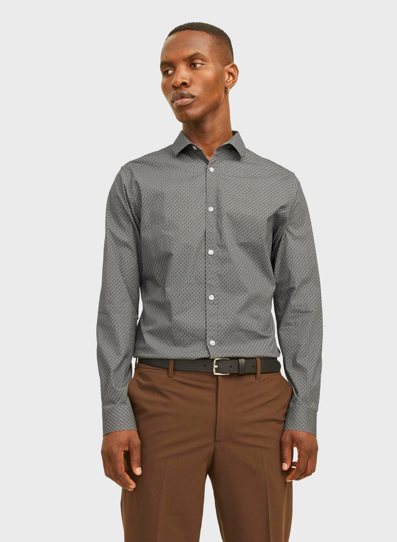 Polka Dot Print Regular Fit Shirt