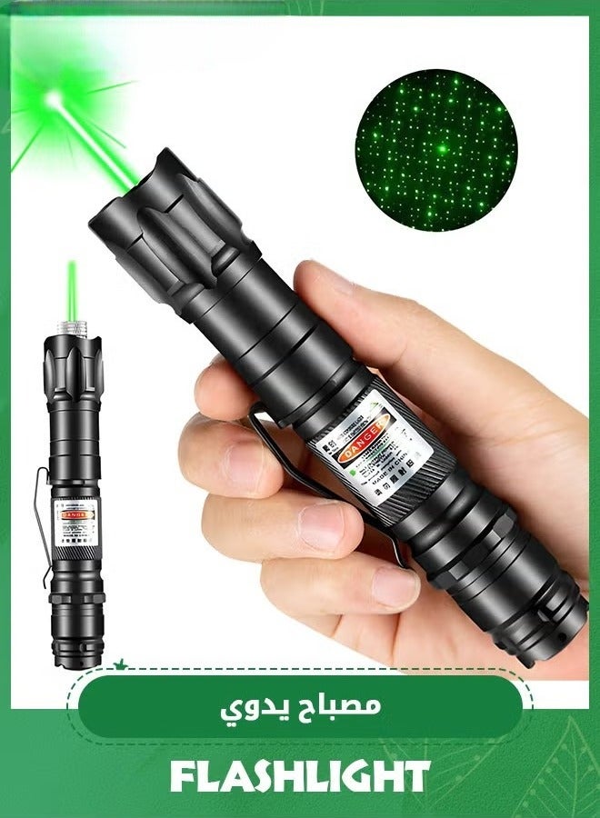 Long Range Flashlights, 10000Ft High Power Laser Pointer Flashlights, High Lumens, Compact and Rechargeable Flash Light Portable Laser Pointer for Camping Hiking Outdoor Emergency