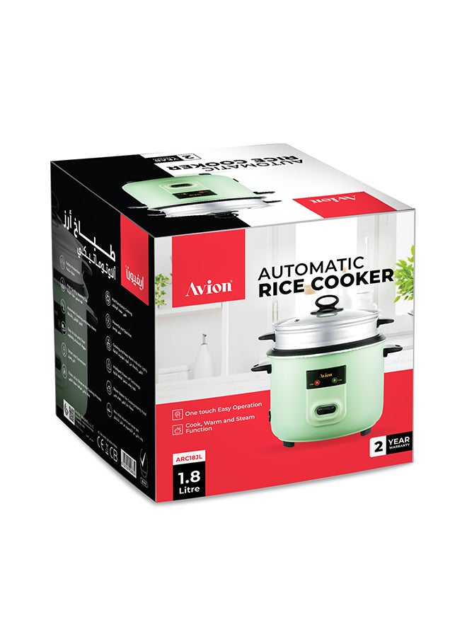 Automatic Rice Cooker 1.8 Litreone Touch Easy Oparation Cook, Warm And Steam Function 700 W