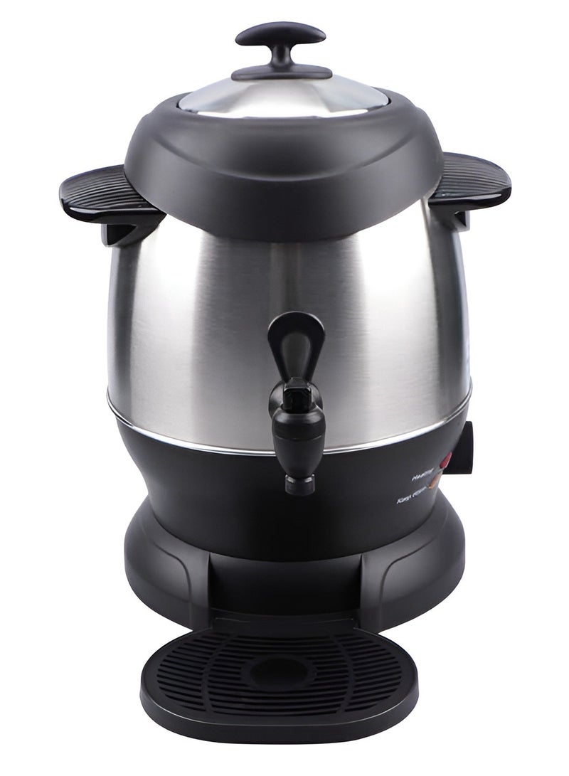 Electric Samovar Tea Maker Black Ceramic Enamel Electric Kettle with Thermostat, 2.5L Water Kettle Perfect for Traditional Tea Brewing, Hot Water, and Beverage Preparation