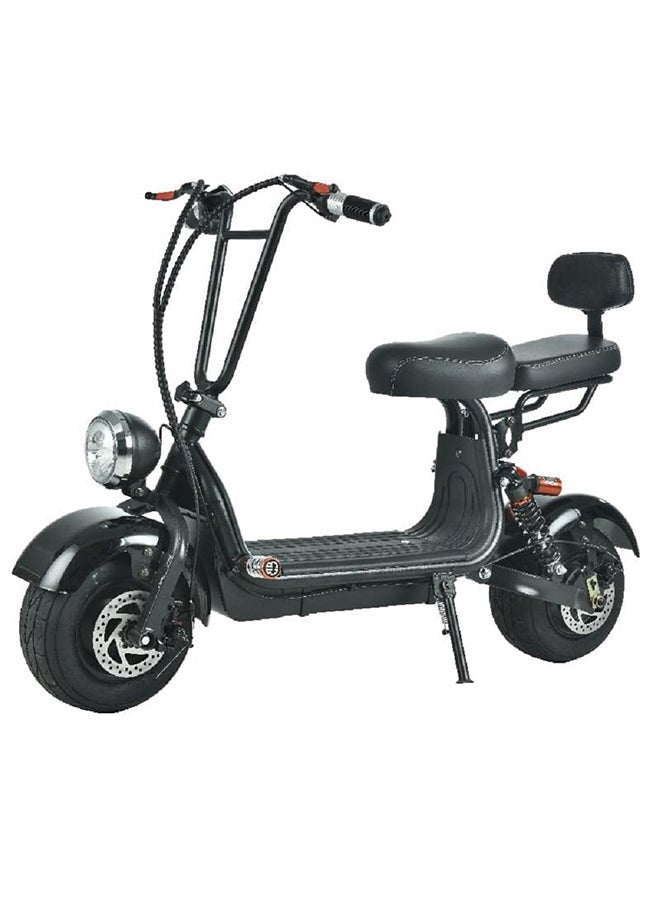 Mini Coco Harley Fat Tyre Electric Scooter With Removable Battery-Blacl