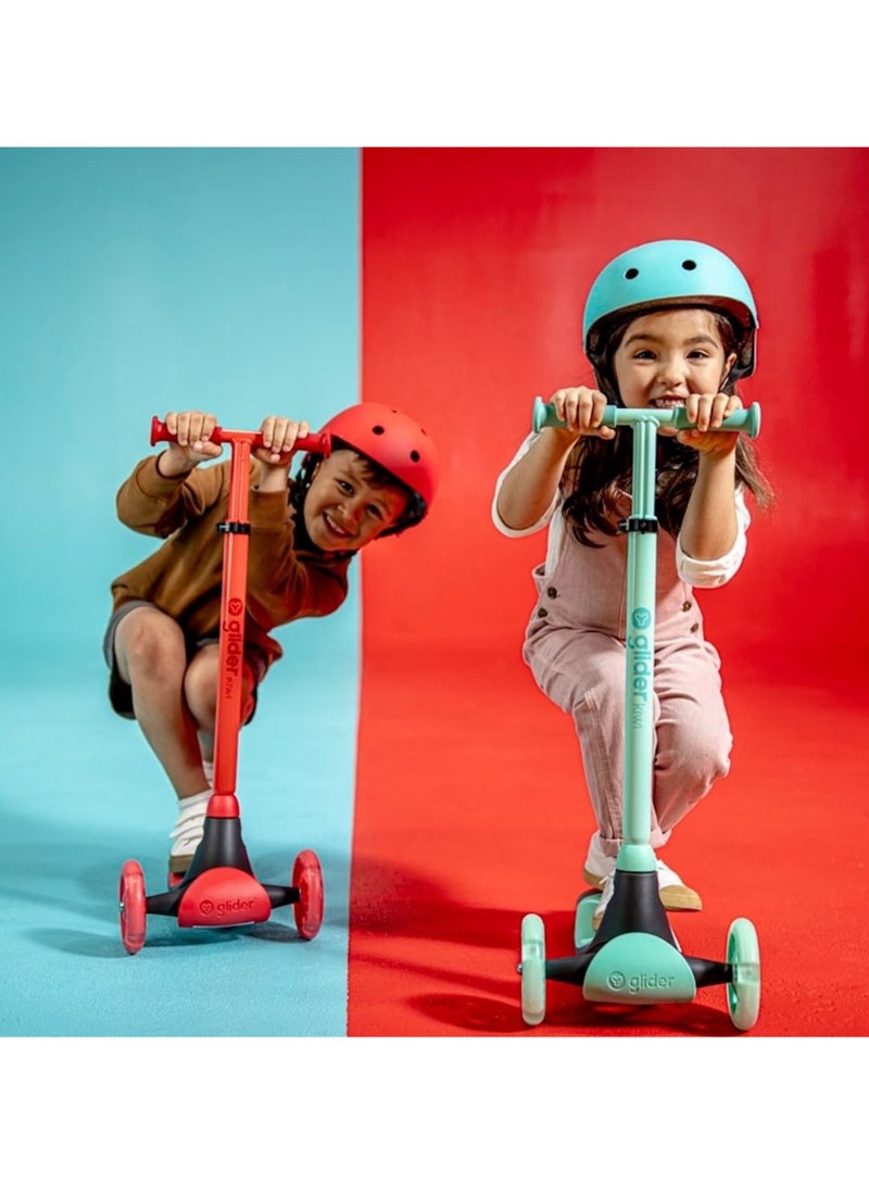 Glider Kiwi Scooter for Kids Ages 3-8, 3 Wheel Scooter with LED Wheels Try Cycle Kick Scooter