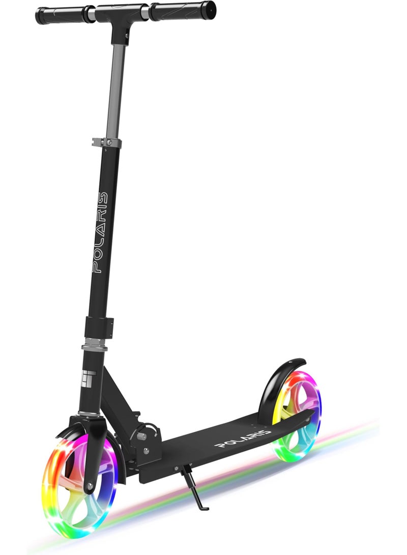 Polaris Lava LED Light Up 2-Wheel Folding Alloy Kick Scooter for Kids