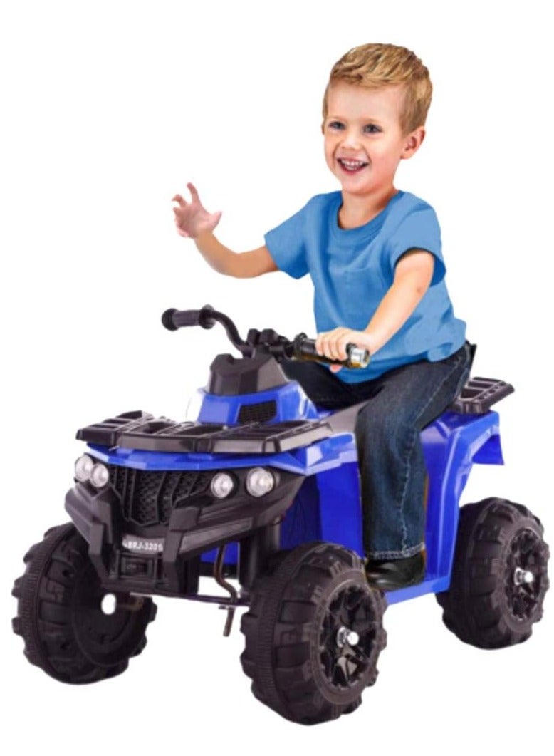 12V Battery Powered Electric ATV for Kids, 4-Wheeler Quad with Remote Control, LED Lights, 2 Speeds, Treaded Tires, Ride-On Vehicle for Boys & Girls