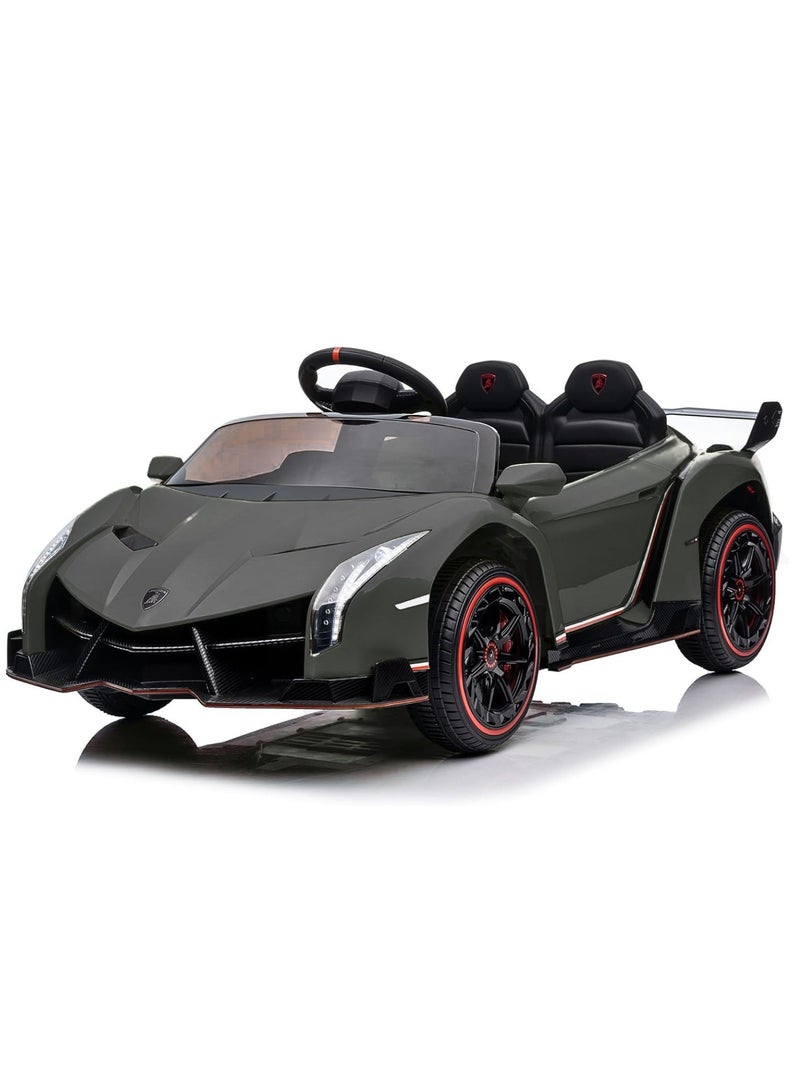 12V Licensed Lamborghini Veneno Ride-On Car for Kids – Electric Sports Car with Remote Control, 3 Speeds, Hydraulic Doors, LED Headlights, Rocking Function, and Music | Battery-Powered Vehicle for Boys and Girls