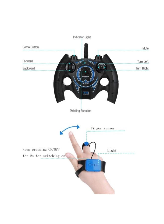 Gesture RC Car – 4WD 2.4GHz Double-Sided Rotating Buggy, 360° Flip Stunt Car with Lights & Music, Birthday Toy for Boys & Girls