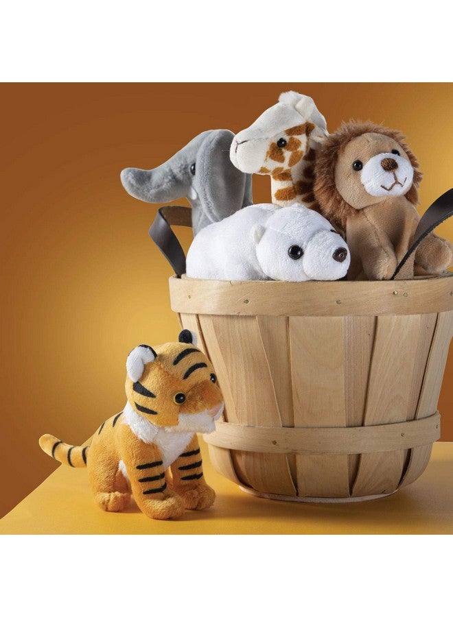 Safari Friends Stuffed Animal Gift Set - 5 Small Plush Stuffed Animals (Giraffe, Tiger, Lion, Polar Bear, Elephant) Zoo Animals - Machine Washable Stuffed Animals For Boys & Girls Ages 3-5+