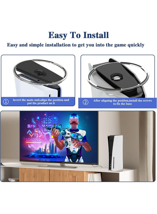 Vertical Stand for PS5/PS5 Slim Console with Screw, Non-Slip Base, PlayStation 5 Base Accessories