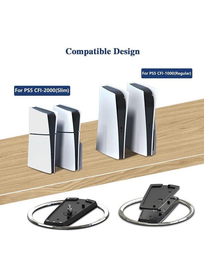 Vertical Stand for PS5/PS5 Slim Console with Screw, Non-Slip Base, PlayStation 5 Base Accessories