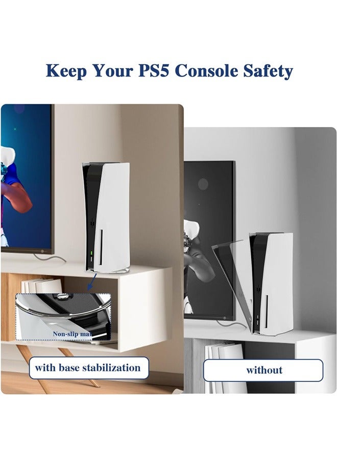 Vertical Stand for PS5/PS5 Slim Console with Screw, Non-Slip Base, PlayStation 5 Base Accessories