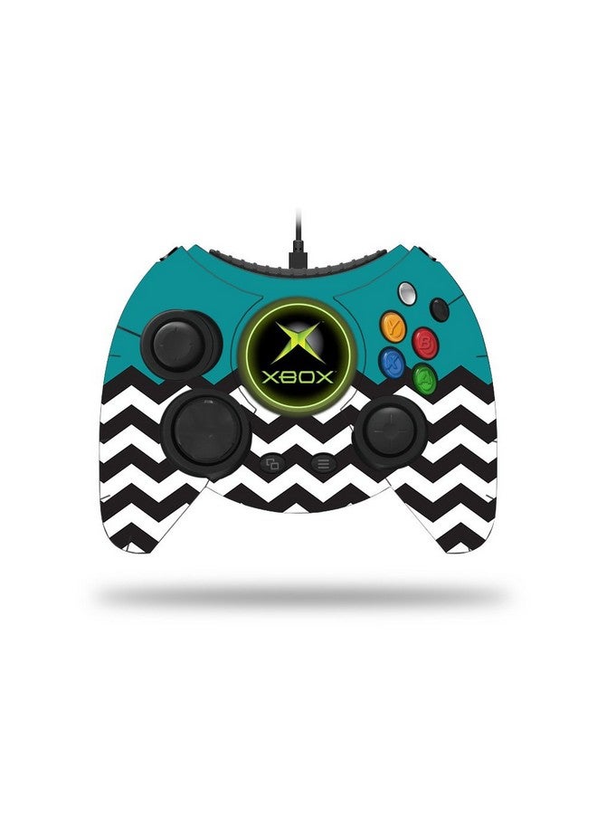 Mightyskins Skin Compatible With Microsoft Xbox One Hyperkin Duke Controller Teal Chevron | Protective, Durable, And Unique Vinyl Wrap Cover | Easy To Apply, Remove | Made In The Usa