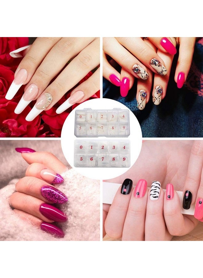 200Pcs Square Nail Tips For Acrylic Nails Professional, Fake Clear Natural Acrylic Short Square French Artificial Nail Tips Half Cover With Acrylic Nail Clipper, 2Pcs Nail Files