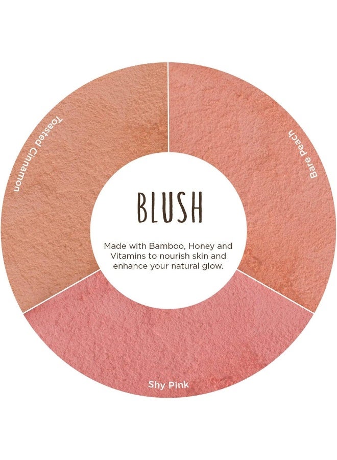 100% Natural Origin Blush With Vitamin E, Shy Pink - 0.19 Ounce