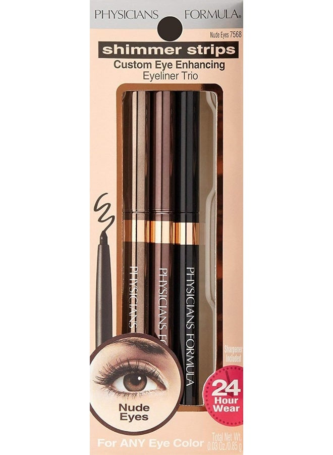 Shimmer Strips Custom Eye Enhancing Eyeliner Trio Universal Looks Collection, Nude Eyes