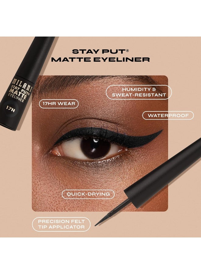 Stay Put Matte Liquid Eyeliner Waterproof- Black