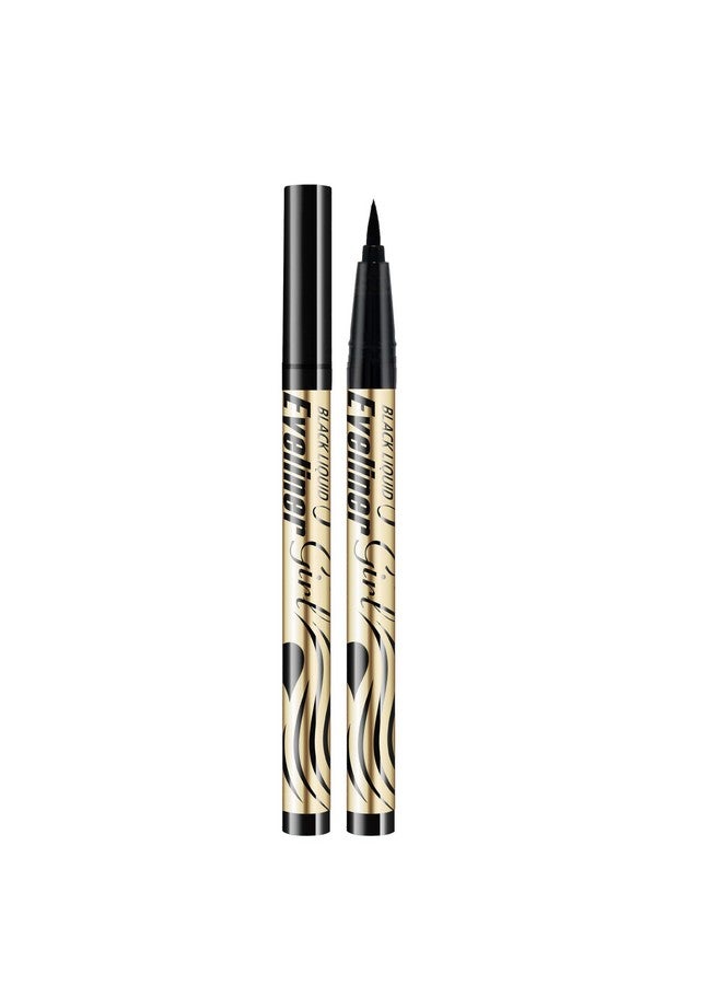 Jersy Girl By Fashion Colour Eyeliner Black Liquid Not Easily Dizzy With Makeup | Quick Drying Formula | Effulent Uniform | 24 Hrs Long Lasting | Black