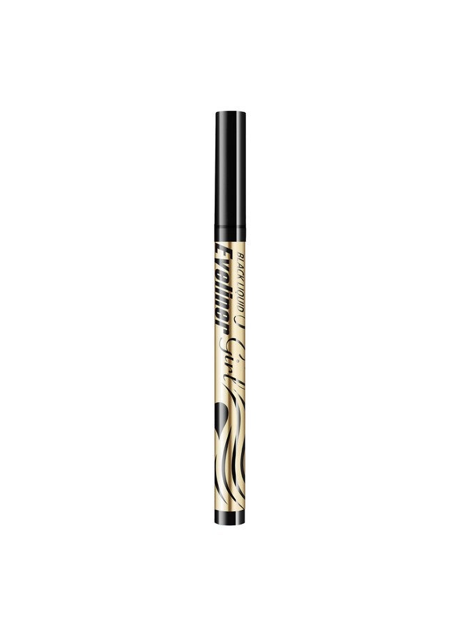 Jersy Girl By Fashion Colour Eyeliner Black Liquid Not Easily Dizzy With Makeup | Quick Drying Formula | Effulent Uniform | 24 Hrs Long Lasting | Black