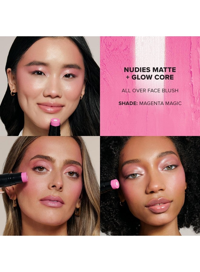 Nudies Matte + Glow Core All Over Face Blush Color - Magenta Magic