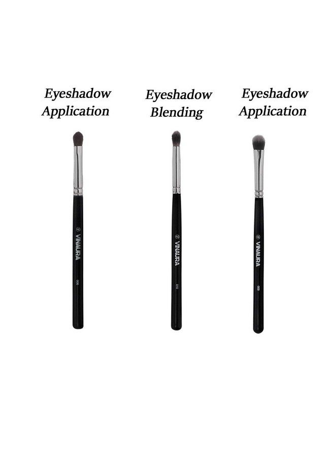 Professional Eye Makeup Brushes | Eye Shadow Applicator | Blender For Liquid & Cream Product | Flawless Face Makeup Accessories(Pack Of 3)