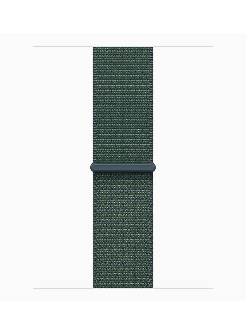 Watch SE (2024) GPS 44mm Starlight Aluminium Case With Lake Green Sport Loop