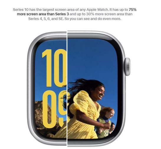 Watch Series 10 GPS + Cellular 46mm Silver Aluminium Case With Denim Sport Band
