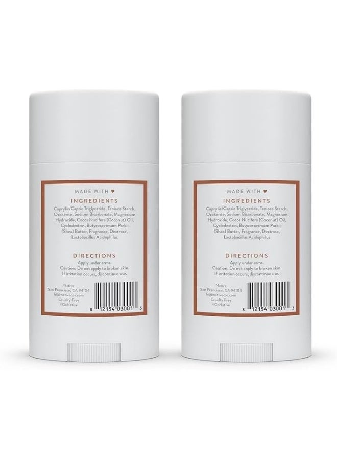 Native Deodorant | Natural Deodorant for Women and Men, Aluminum Free with Baking Soda, Probiotics, Coconut Oil and Shea Butter | Coconut & Vanilla - Pack of 2