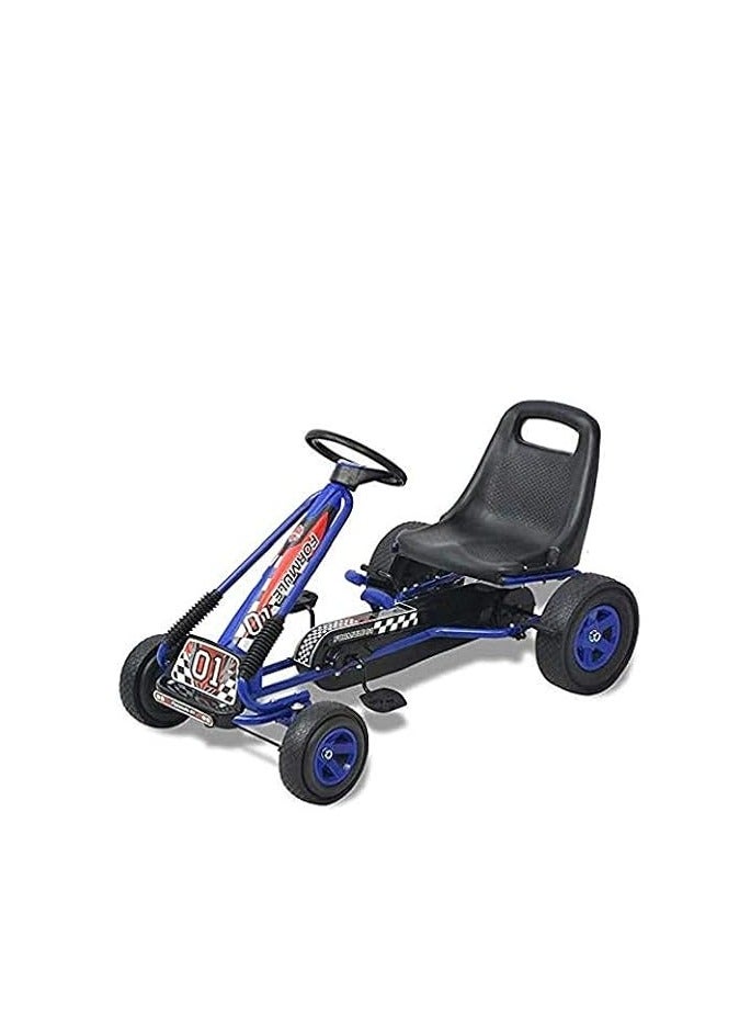 Pedal Go Kart 4 Wheel Pedal Powered Ride On Car with Adjustable Seat Outdoor Racer for Boys & Girls