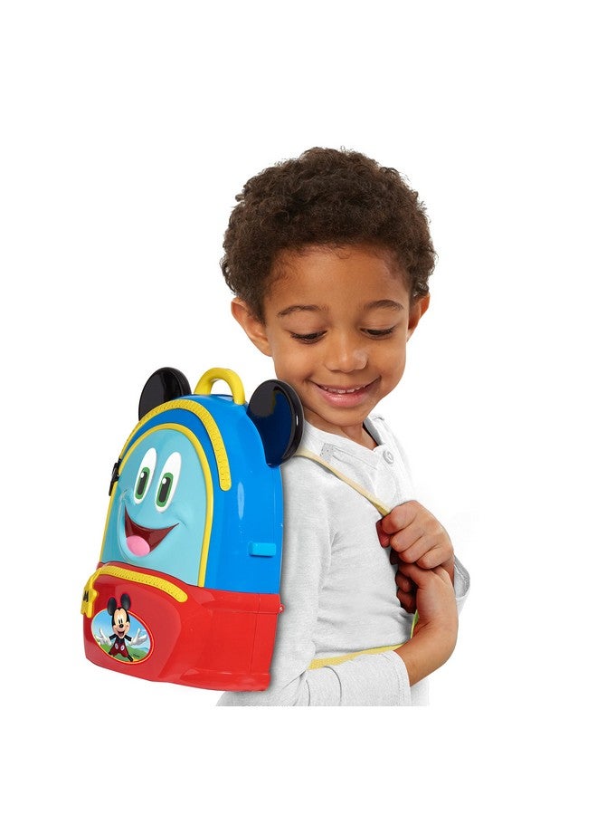 Disney Junior Mickey Mouse Funhouse Adventures Backpack, 5 Piece Pretend Play Set With Lights And Sounds Accessories, Kids Toys For Ages 3 Up By Just Play