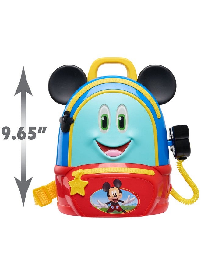 Disney Junior Mickey Mouse Funhouse Adventures Backpack, 5 Piece Pretend Play Set With Lights And Sounds Accessories, Kids Toys For Ages 3 Up By Just Play