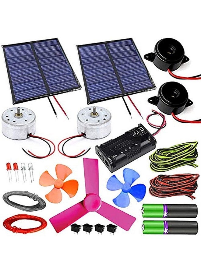 Double Solar Power Kit - Diy Solar Energy Experiments Kit For School Science Sunlight Hobby Projects