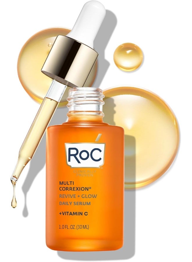 Multi Correxion Revive + Glow Vitamin C Serum, Daily Anti-Aging Wrinkle And Skin Tone Skin Care Treatment, 1 Fluid Ounce