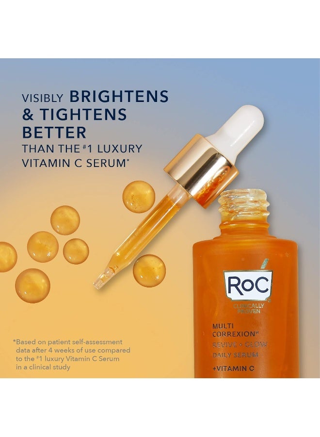 Multi Correxion Revive + Glow Vitamin C Serum, Daily Anti-Aging Wrinkle And Skin Tone Skin Care Treatment, 1 Fluid Ounce