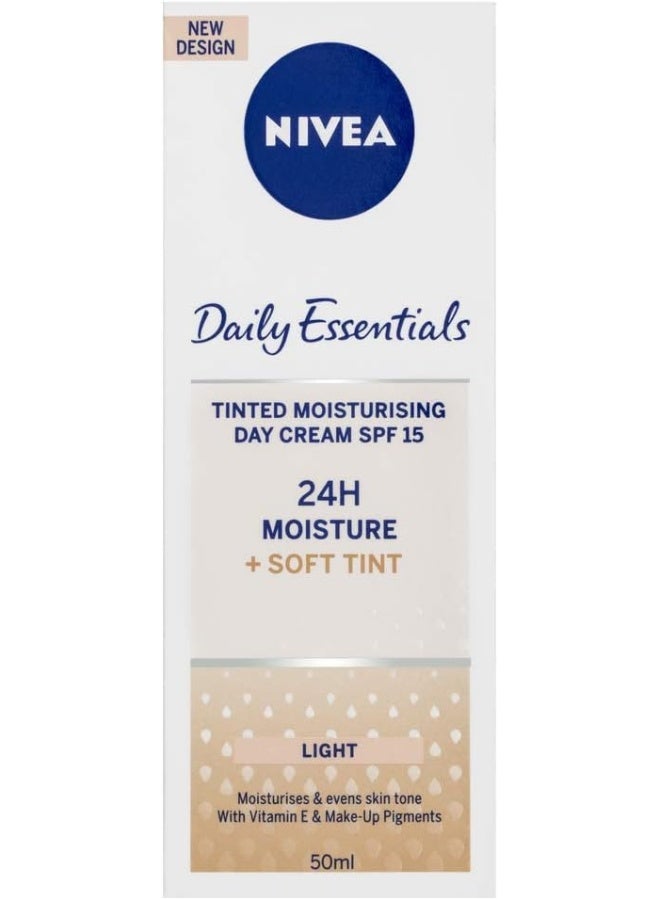 Visage Daily Essentials Tinted Moisturising Day Cream Natural Spf 15 (50Ml)