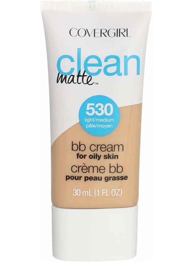 Clean Matte Bb Cream For Oily Skin, Light/Medium 530, Water-Based Oil-Free Matte Finish Bb Cream, 1 Fl Oz (1 Count)