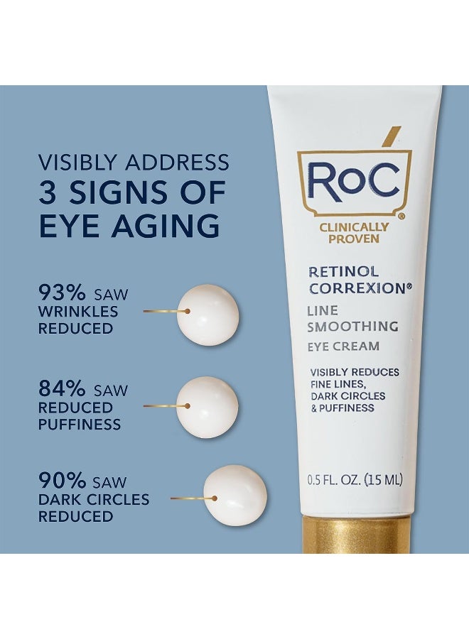 Retinol Correxion Eye Cream Mini For Dark Circles And Puffiness, Daily Wrinkle Cream, Anti Aging Line Smoothing Skin Care Treatment, 0.25 Oz