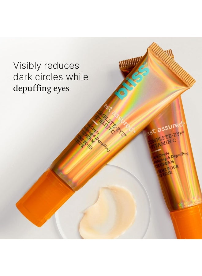 Rest Assured Eye Cream With Vitamin C And Caffeine - 0.5 Fl Oz - Dark Circle Reducing And Depuffing Eye Cream - Clean - Vegan And Cruelty-Free