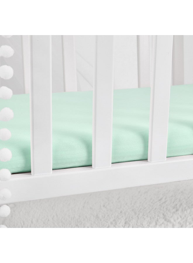Ultra Soft Bassinet Fitted Sheets For Baby Boy Girl, Universal Fit For Cradle Oval Rectangle Hourglass Mattress, 2 Pack Grey And Green