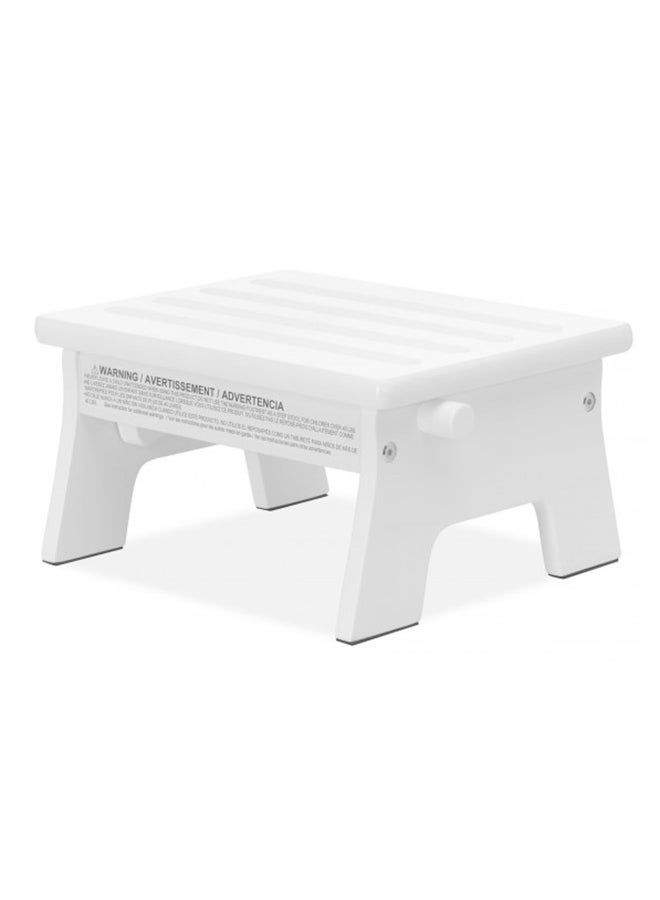 Ease-Up Adjustable Nursing Footrest In White, Made Of Sturdy Pinewood, Lightweight, Easy To Assemble