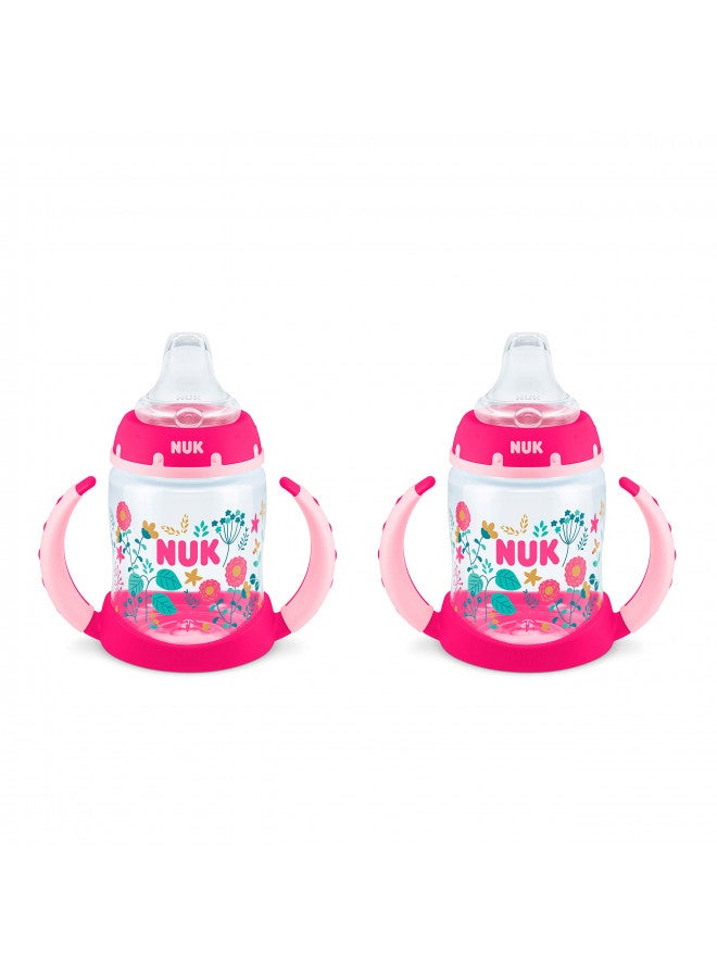 Learner Cup, 5Oz, 2-Pack, Flowers ‚Äì Bpa Free, Spill Proof Sippy Cup