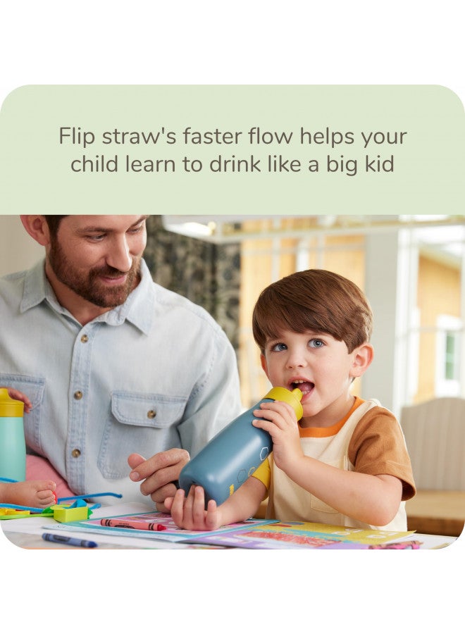 Mini Me Flip Straw Toddler Water Bottle