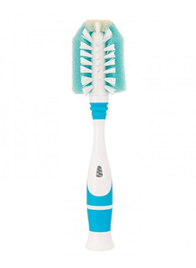 Triple Action Baby Bottle Brush With Built-In Bottle Nipple Brush