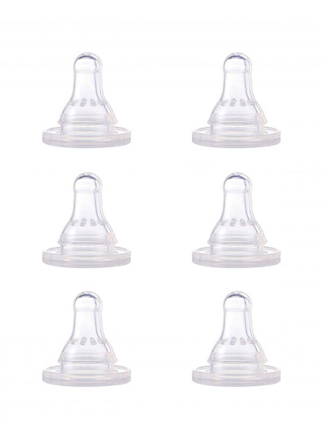 First Essentials Silicone Baby Bottle Nipples, Slow Flow, 6 Pack