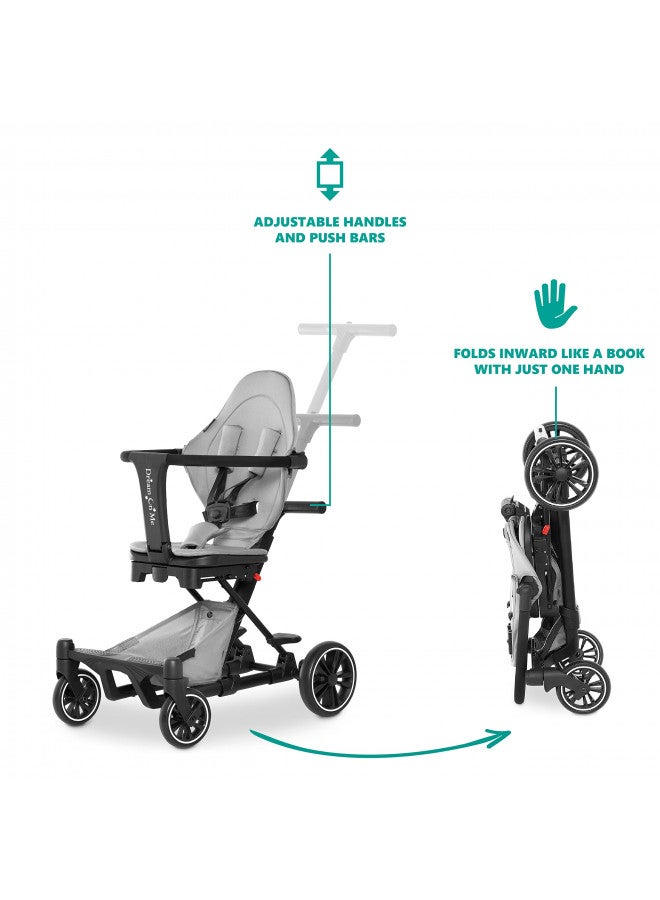 Drift Rider Baby Stroller In Grey, Lightweight Stroller With Compact Fold, Sturdy Design, 360 Degree Angle Rotation Travel Stroller