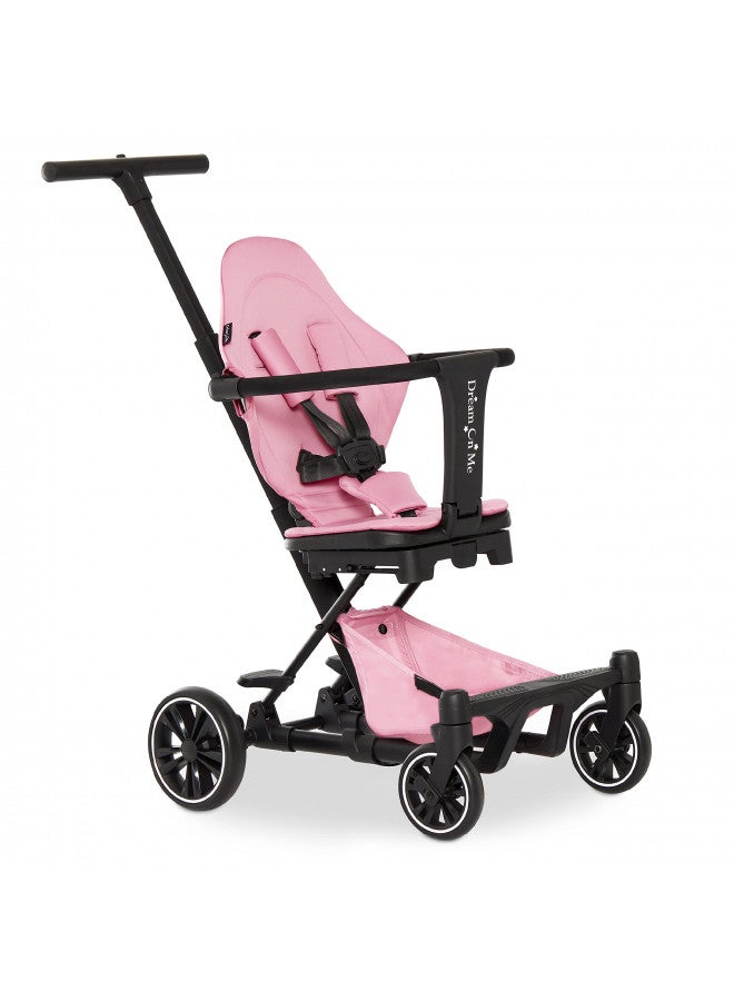 Drift Rider Baby Stroller In Pink, Lightweight Stroller With Compact Fold, Sturdy Design, 360 Degree Angle Rotation Travel Stroller