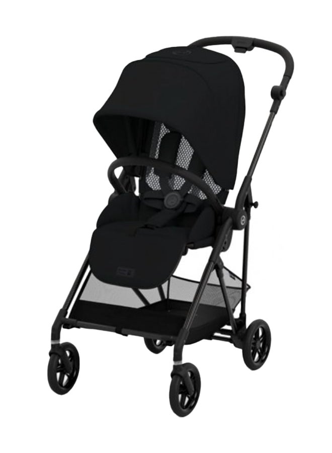 Melio 3 Carbon Stroller, Ultra-Lightweight Stroller, Compact Full-Size Stroller, Reversible Seat, One Hand Fold, Travel System Ready, Infant Stroller For 6 Months+ - Moon Black